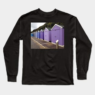 Purple and Blue Beach Huts Long Sleeve T-Shirt